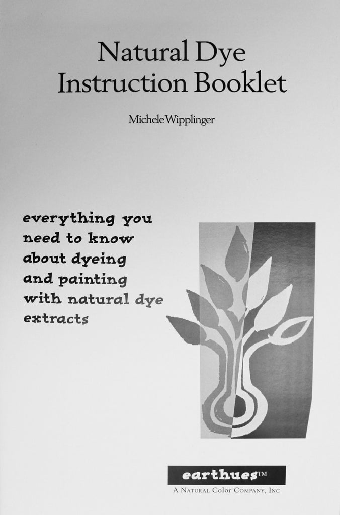Natural Dye Instruction Book - Cover